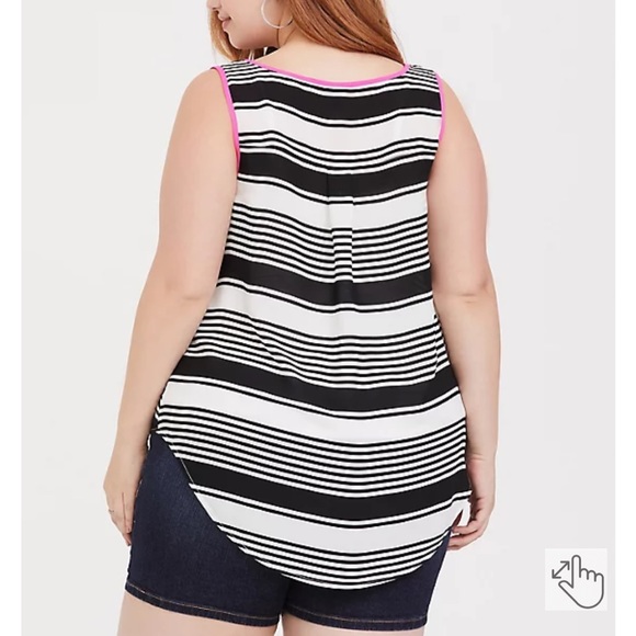 NWT! Torrid Striped Pocket Tank Top. Size 00 - Picture 2 of 5